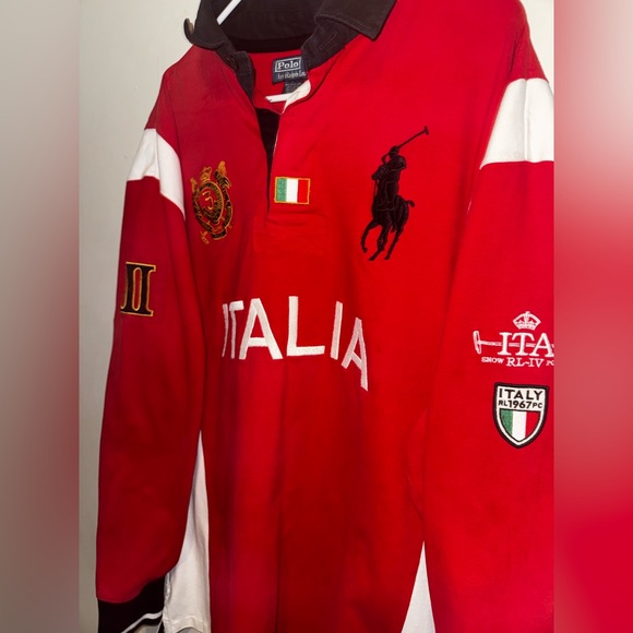 NWOT Ralph Lauren Heaviky Embrodered Polo Rugby Long Sleeve Pullover Shirt - Picture 7 of 8